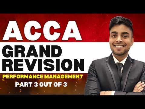 Performance Management Complete Revision ACCA | PM ACCA Complete Course | The WallStreet School | P3