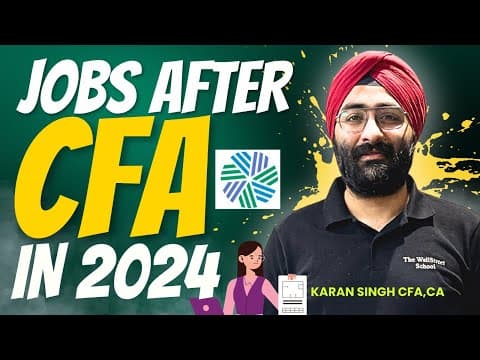 Jobs After CFA in 2024  Jobs after CFA Level 1,Level 2 & Level 3  @thewallstreetschool