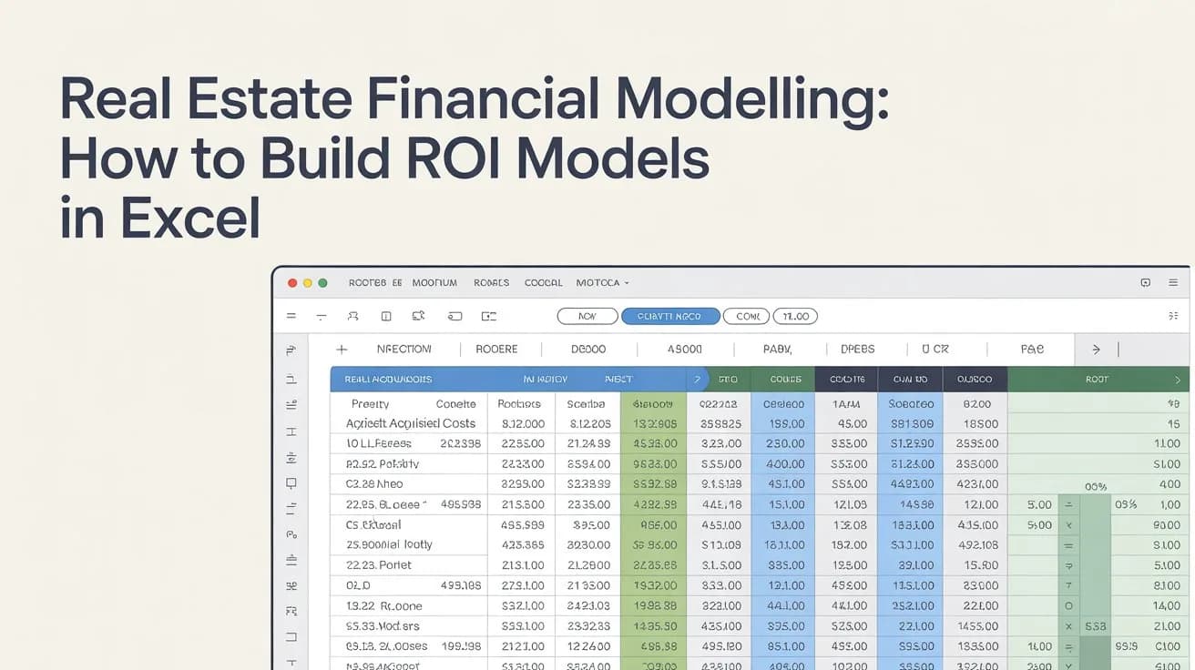 Real Estate Financial Modelling: How to Build ROI Models in Excel