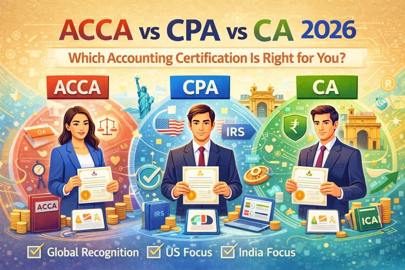 ACCA vs CPA vs CA 2026 | Which Accounting Certification Is Right for You?