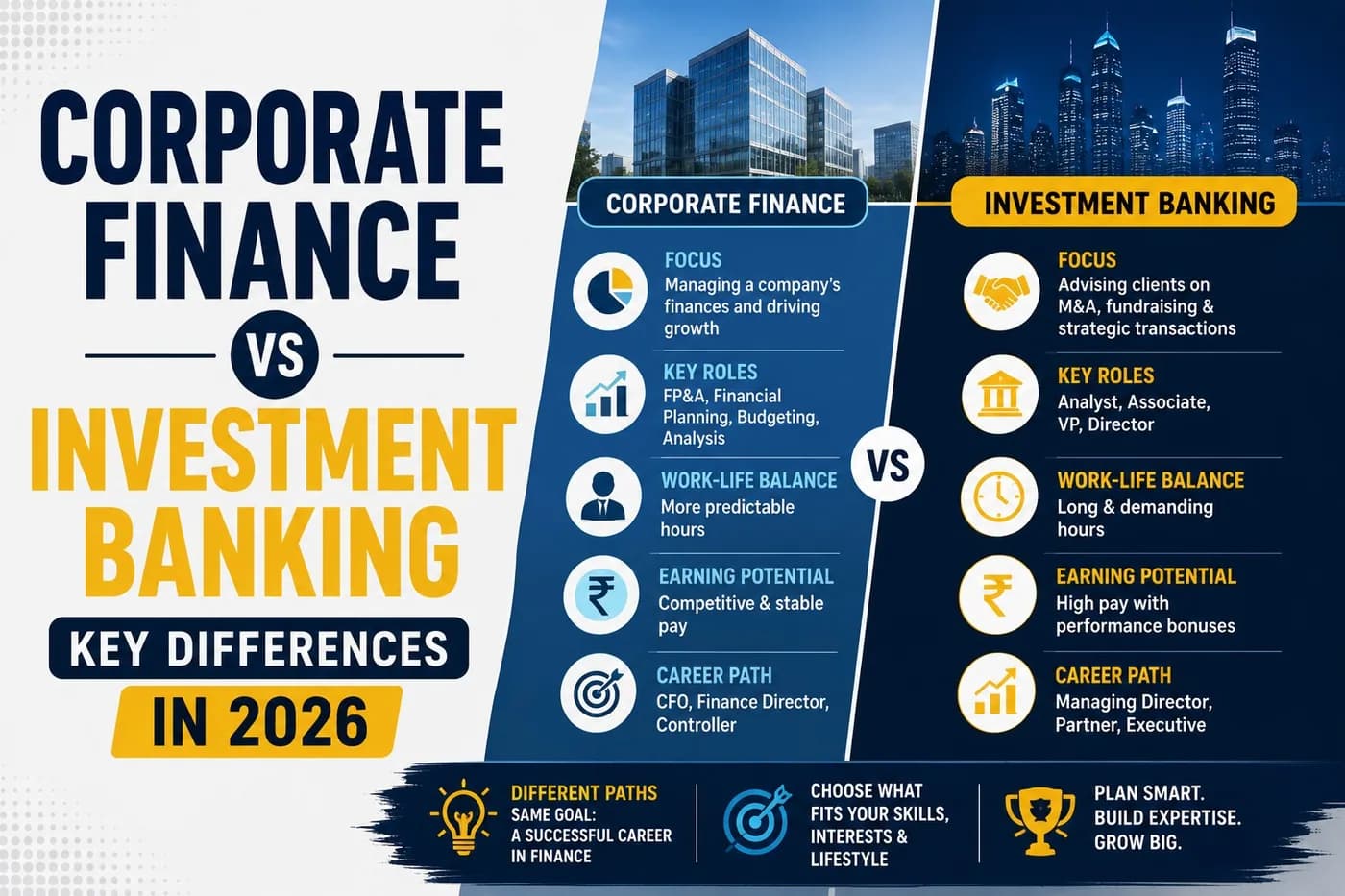 Corporate Finance vs Investment Banking: Key Differences in 2026