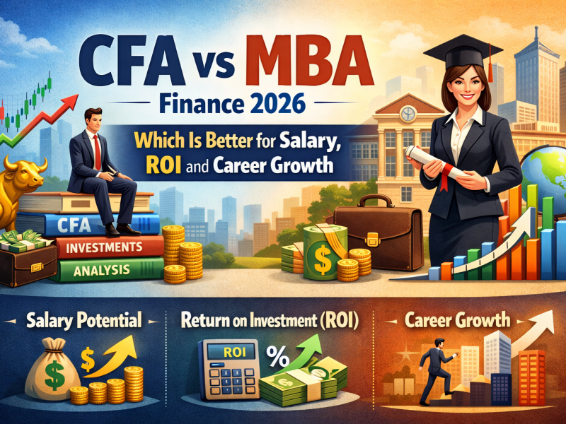 CFA vs MBA Finance 2026: Which Is Better for Salary, ROI and Career Growth