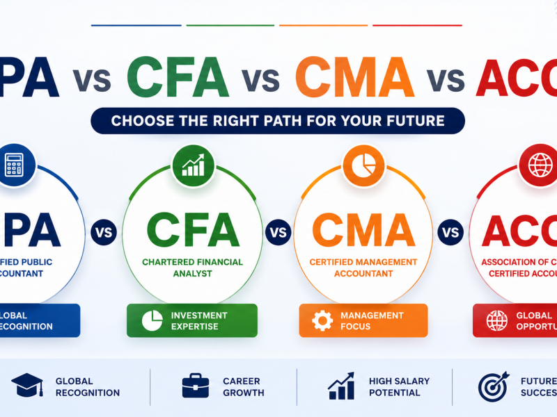 CPA vs CFA vs CMA vs ACCA Salaries in India, Study Time & Which to Pick (2026)