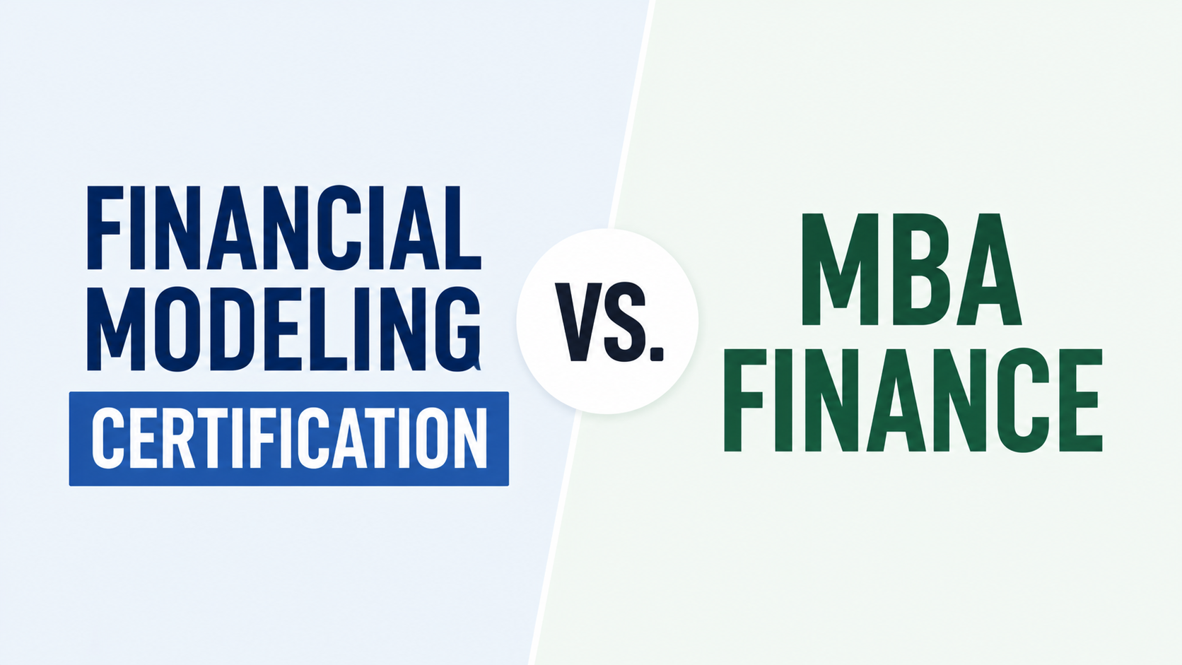 Financial Modeling Certification vs. MBA Finance: A 5-Year Career ROI Comparison