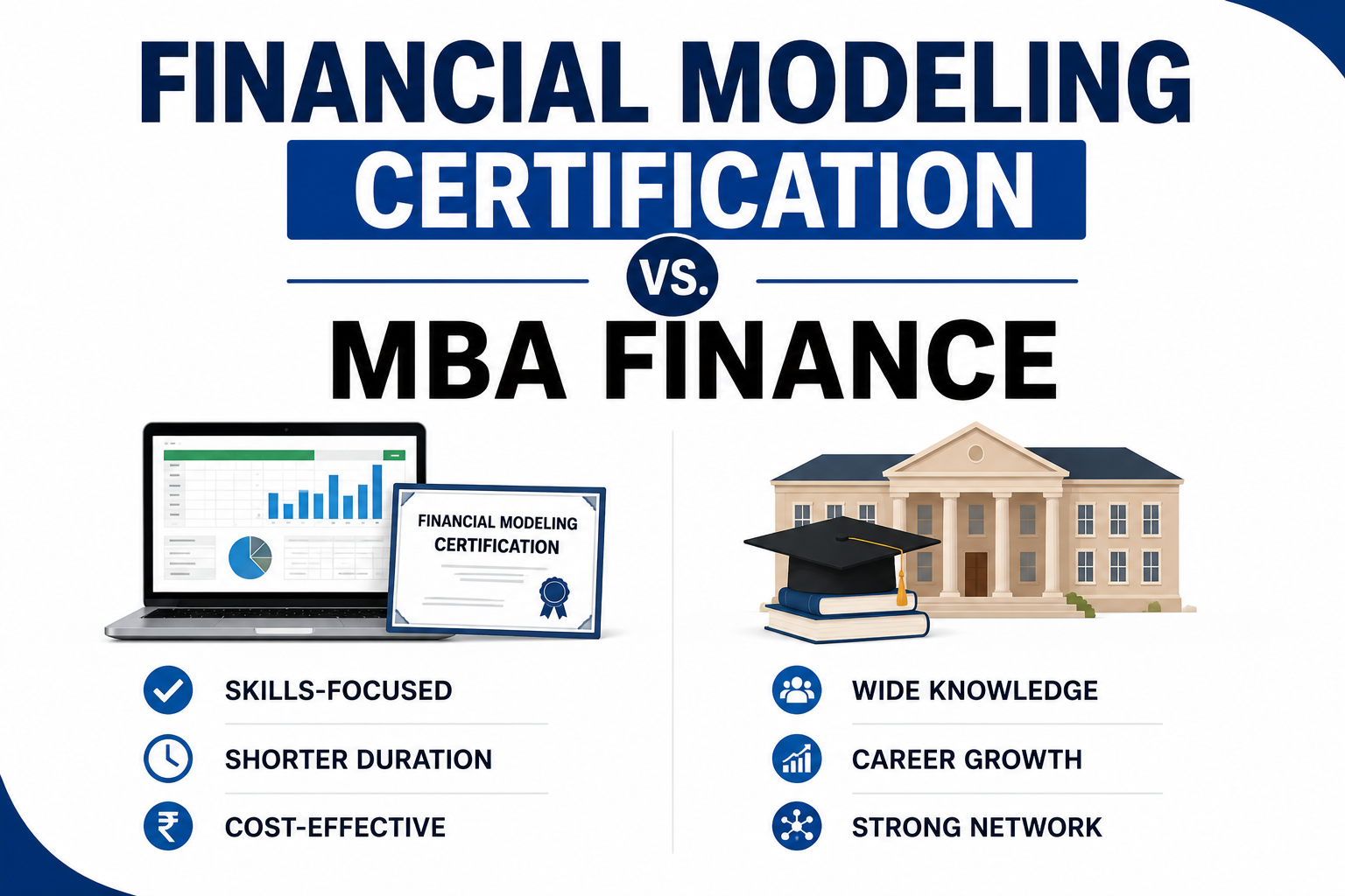 Financial Modeling Certification vs. MBA Finance: A 5-Year Career ROI Comparison