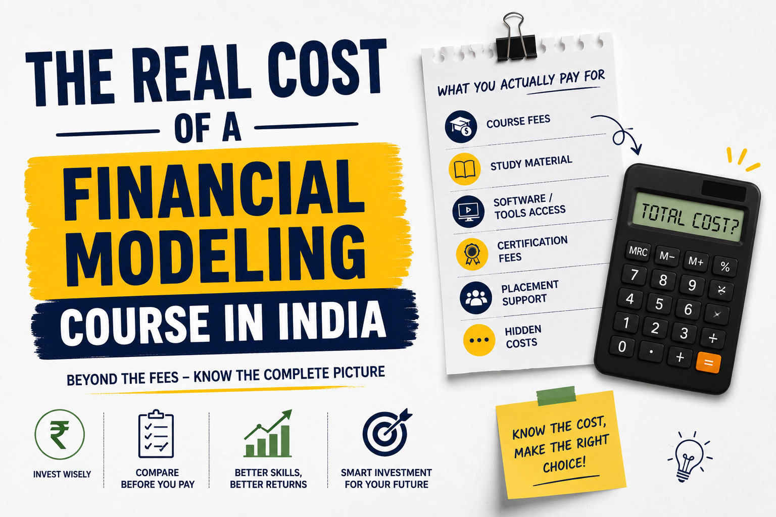 The Real Cost of a Financial Modeling Course in India: Fees, ROI and Payback
