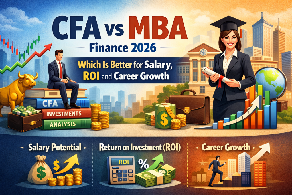 CFA vs MBA Finance 2026: Which Is Better for Salary, ROI and Career Growth